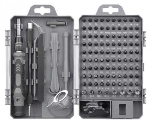 طقم أصلاح الأجهزة الالكترونية يتكون من 115 قطعة مع الحقيبة