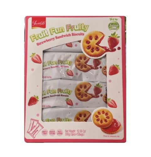 بسكويت بحشوة جيلي الفراولة (3 قطع * 12 كيس) 300g