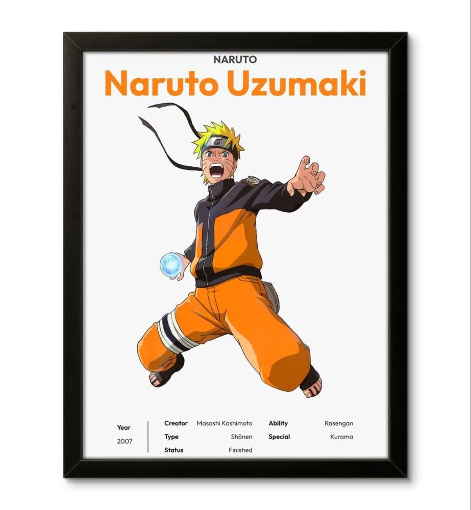 لوحة فنية لشخصية ناروتو أوزوماكي من الأنمي الشهير ناروتو