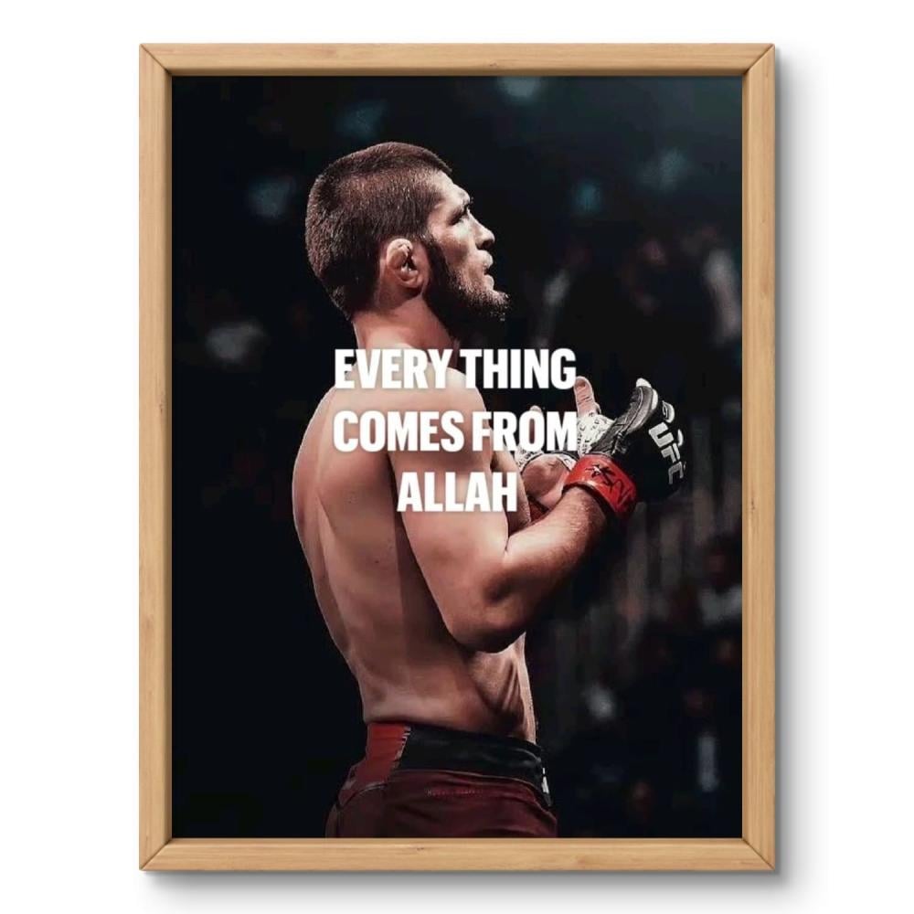 Khabib Nurmagomedov Wall Art - Everything Comes from Allah