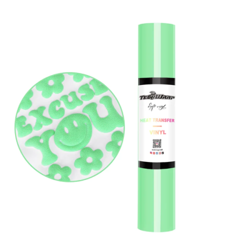 فينيل حراري منتفخ 3D,باستيل أخضر 11, 25x100 سم من تيك راب