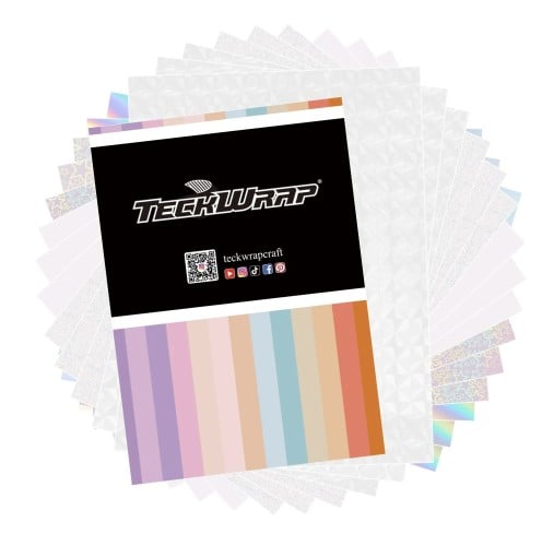 ملصقات شفافة للفينيل الأسطح القابل للطباعة بتأثير لامع (تصاميم متعددة) 15 ورقة