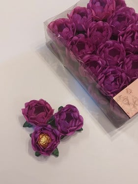 فلورا ورد ورقي للتوزيعات,40 وردة في البكت لون وردي