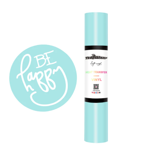 فينيل حراري سادة باستيل تركواز 27، 30.48x100 سم من تيك راب