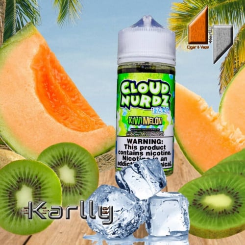 نكهة كلاود نوردز كيوي بطيخ كبيرة بارد ICED cloud nurdz kiwi melon