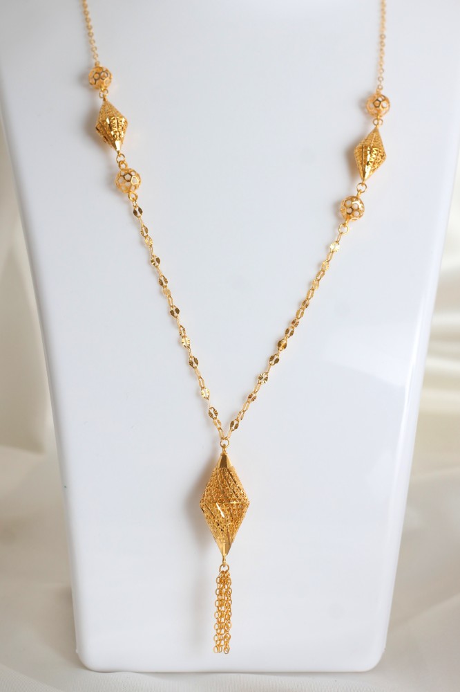 Luxury long rosary of 21 carat