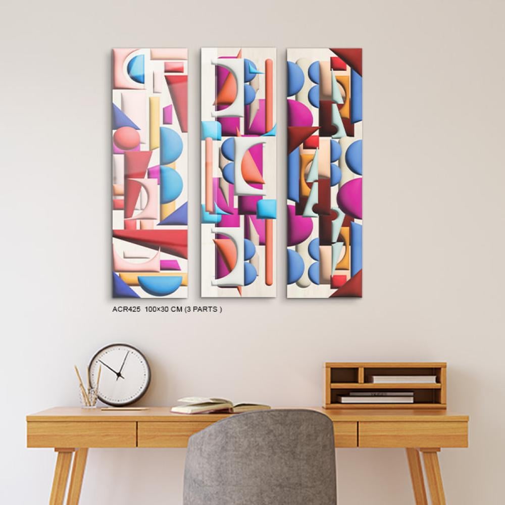 لوحة اكريلك اشكال هندسيه - لوحات اكريليك - لوحات - فيم ستور - famestor