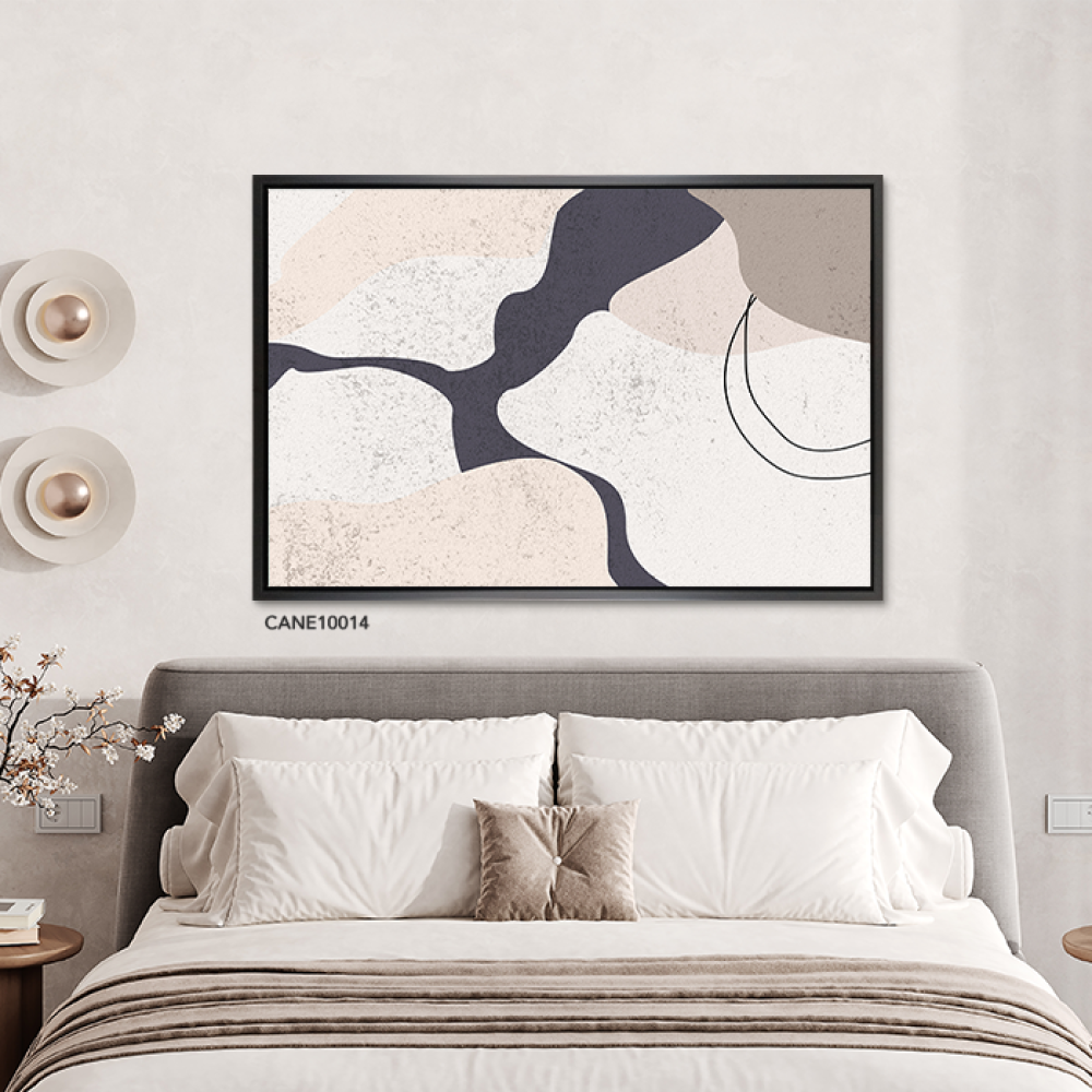 Beige bohemian canvas wall art
