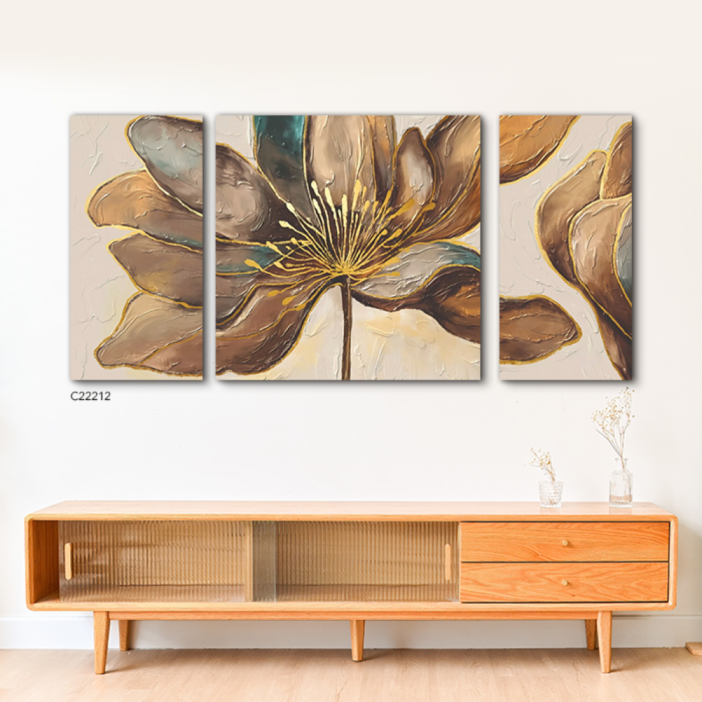 Wall painting canvas and roses