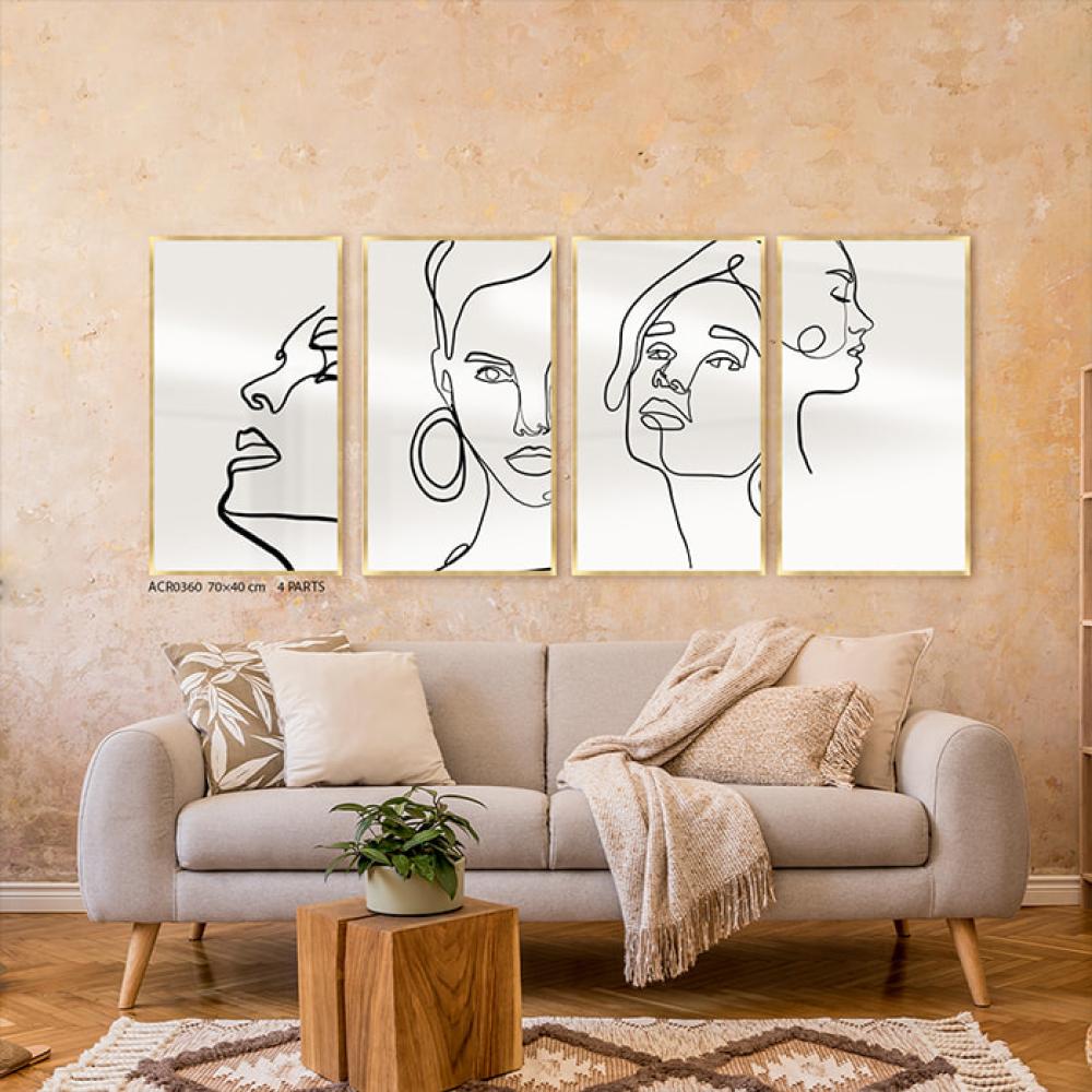 لوحة اكريليك وجوه فتاة - لوحات اكريليك - لوحات - فيم ستور - famestore