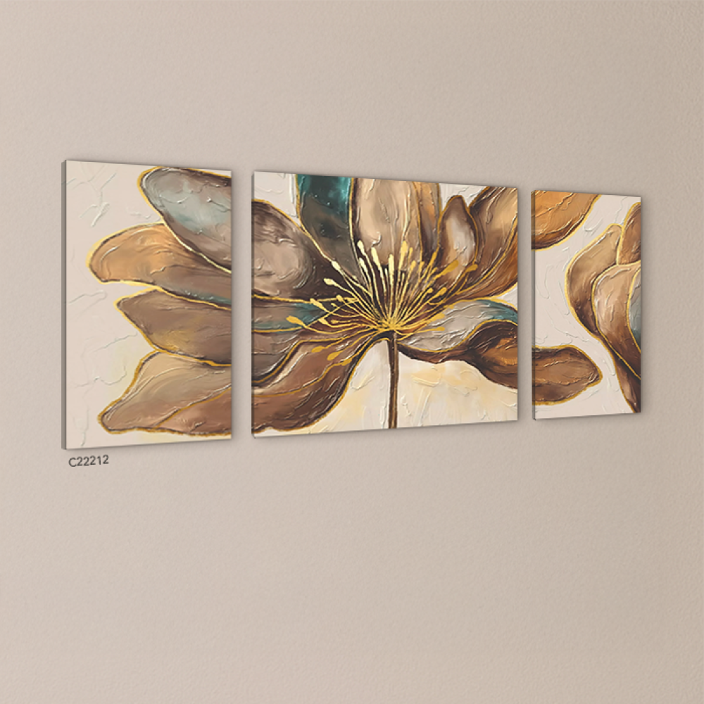 Wall painting canvas and roses