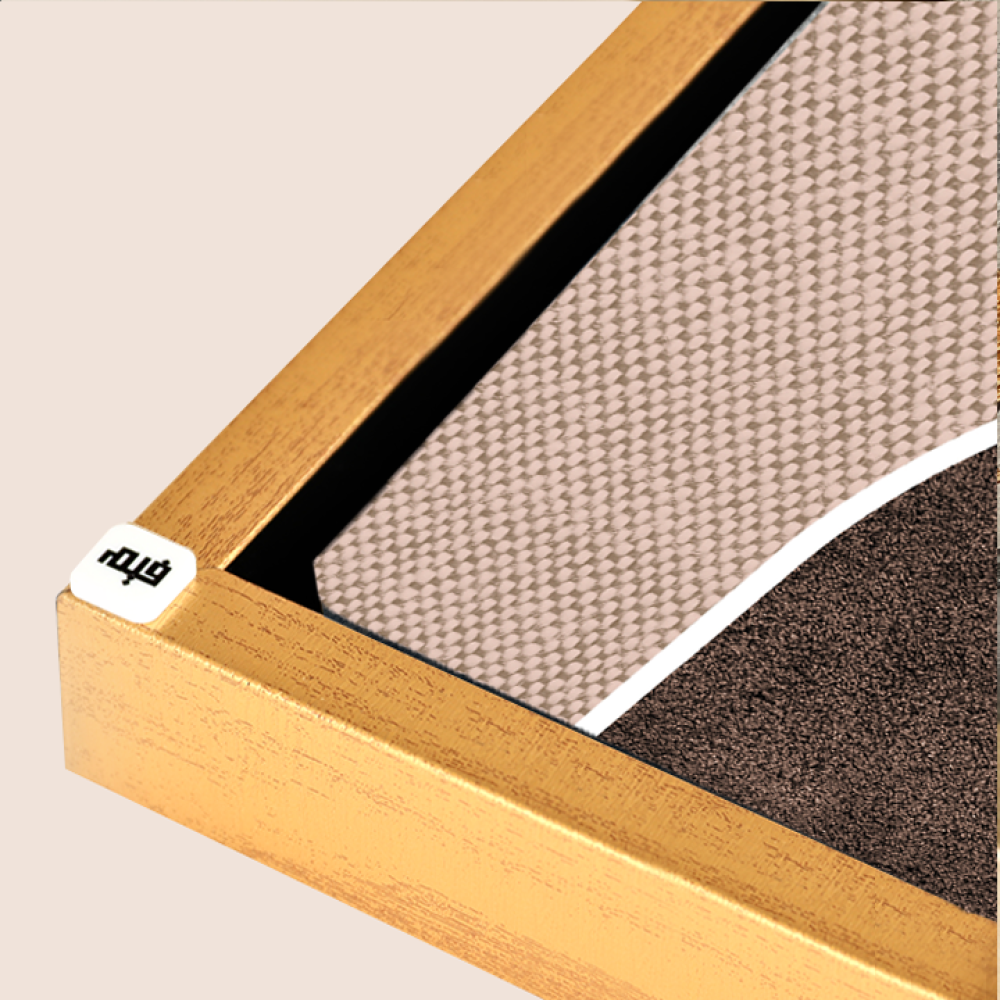 لوحة  جدارية كانفس أشكال تدرجات بني وبيج وأبيض