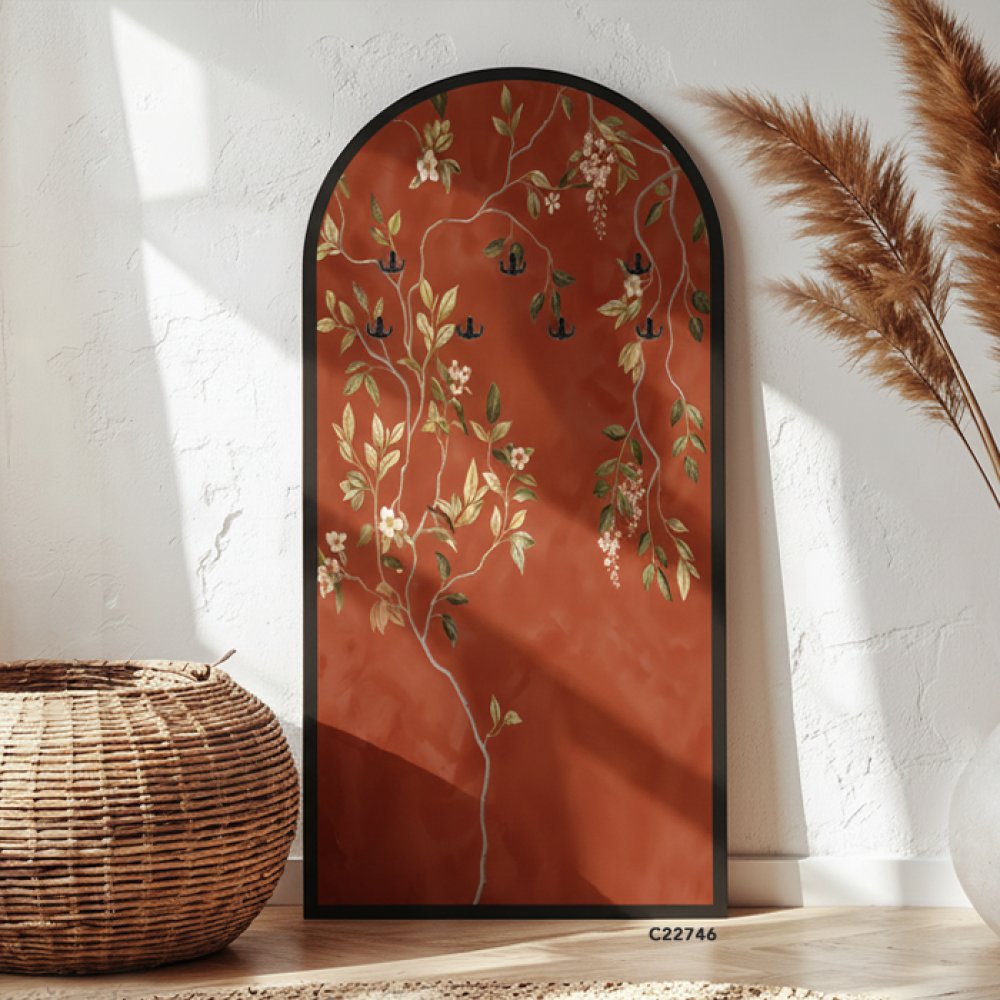 لوحة جدارية كانفس مقوسة مزودة بعلاقات معدنية