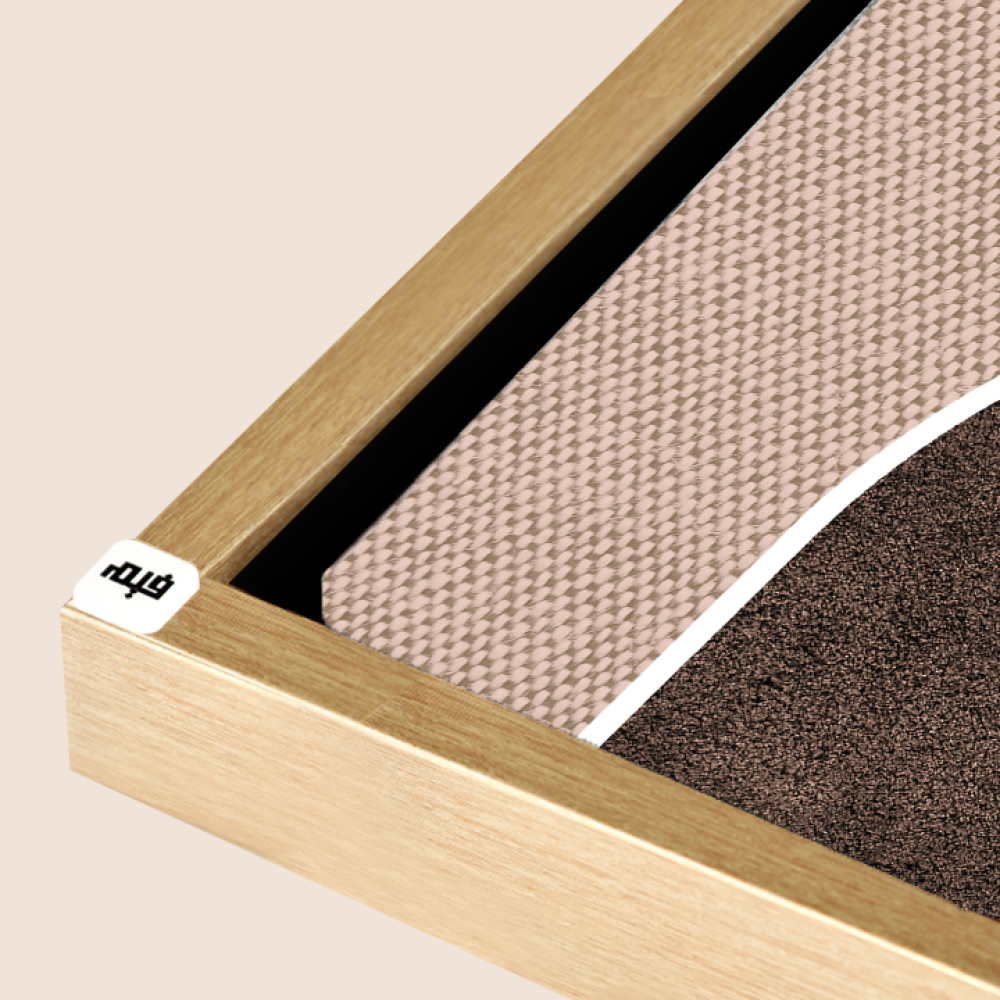 لوحة  جدارية كانفس أشكال تدرجات بني وبيج وأبيض