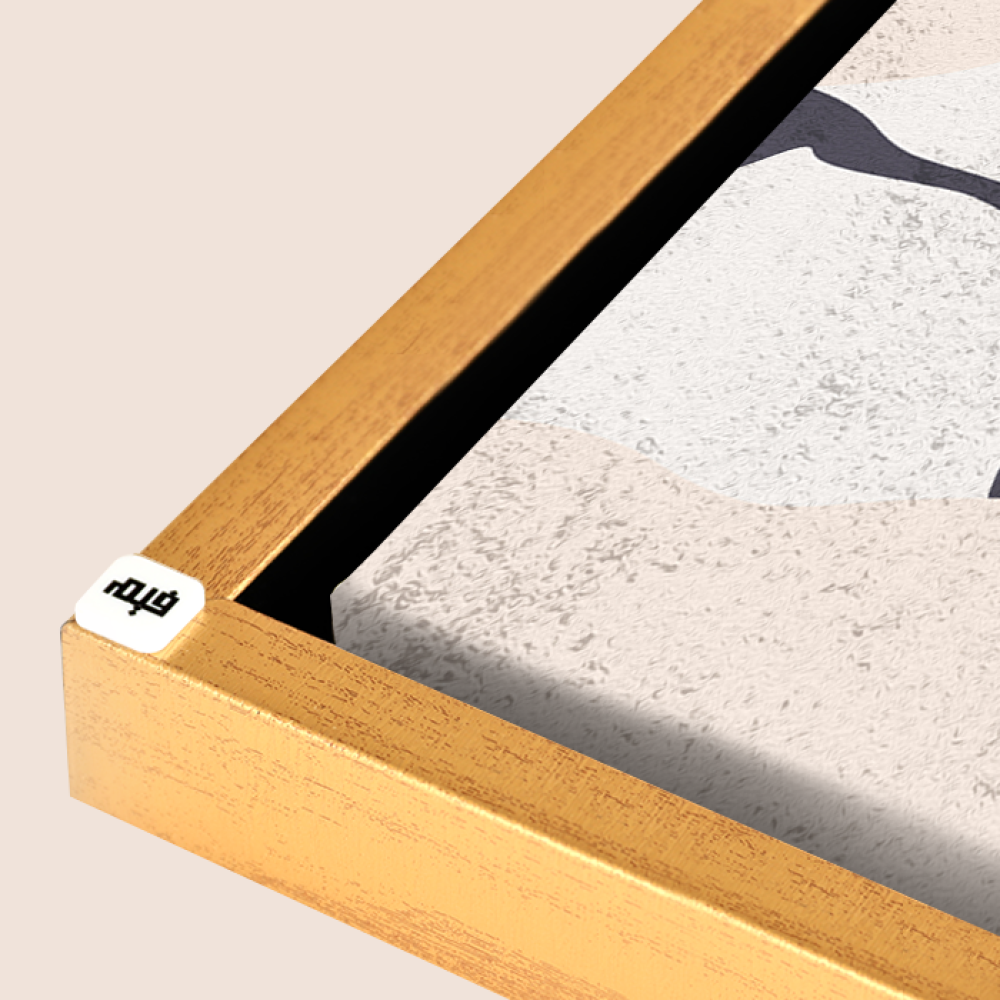 Beige bohemian canvas wall art