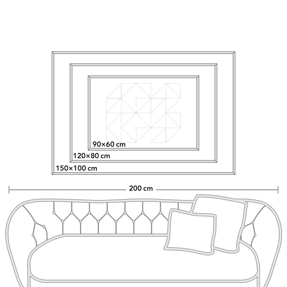 Beige bohemian canvas wall art