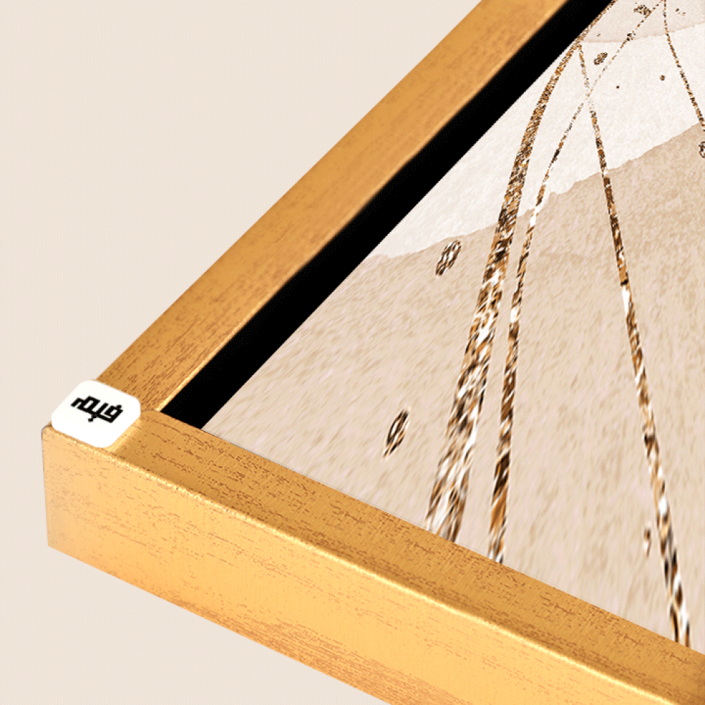 لوحة فنية جدارية كانفس ، أشكال - تدرجات البيج والبني