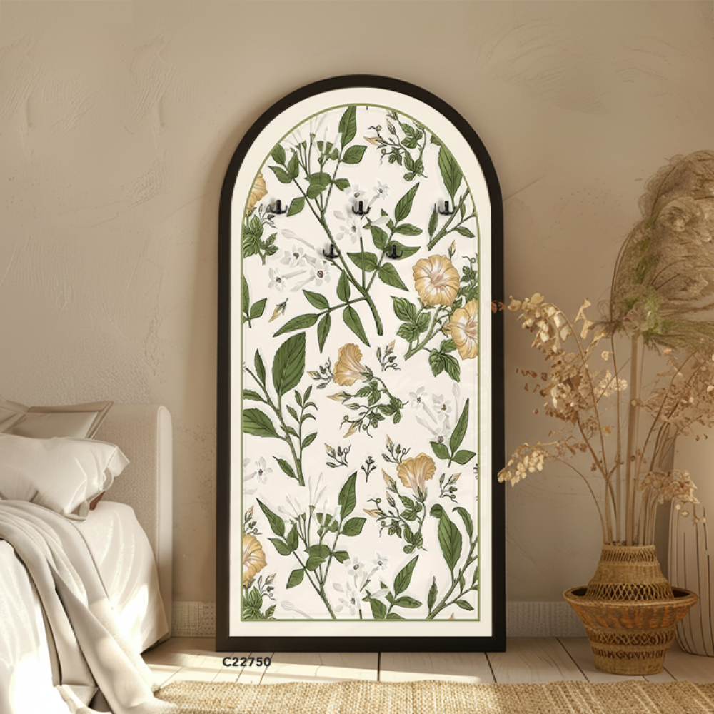 لوحة جدارية كانفس مقوسة مزودة بعلاقات معدنية