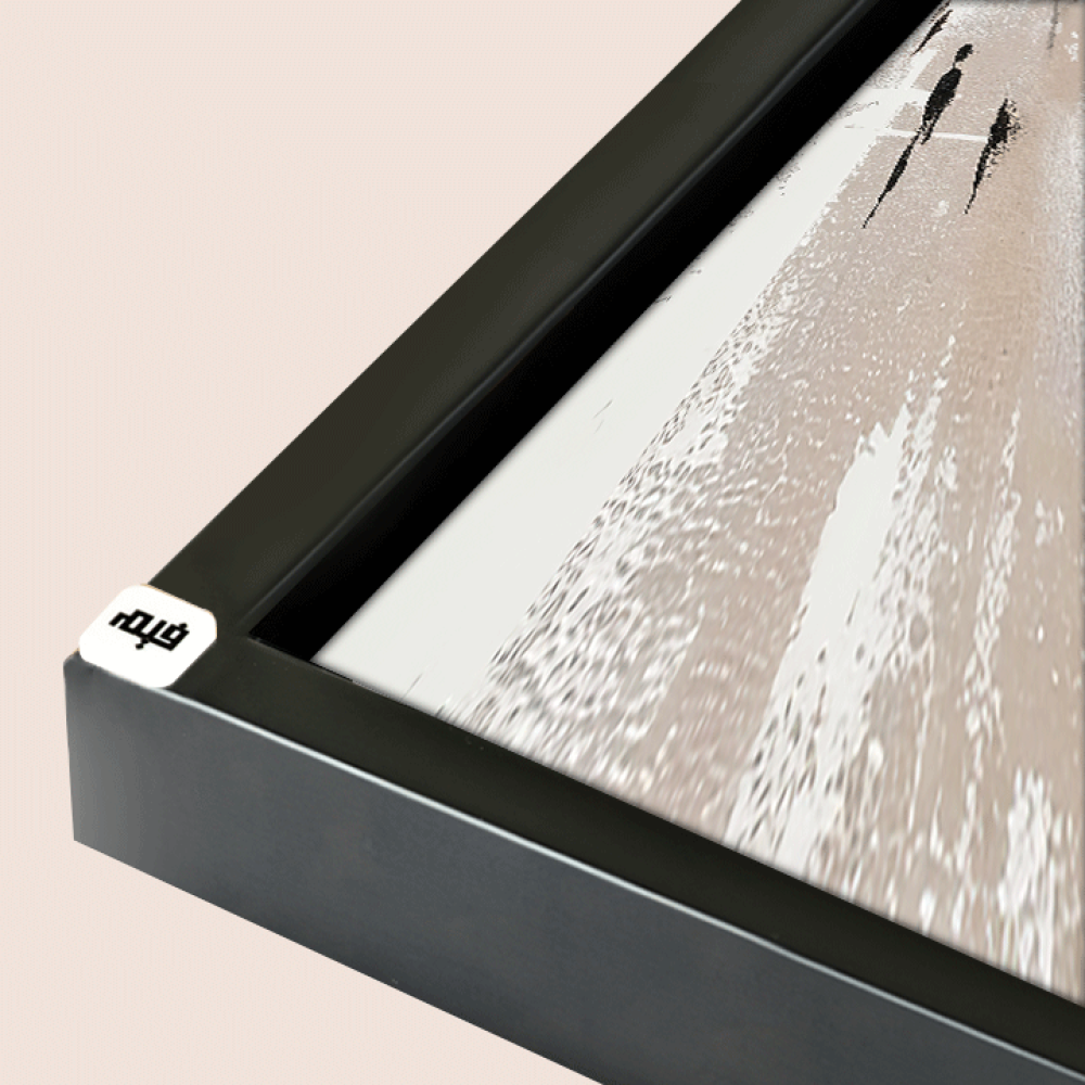 لوحة جدارية كانفس أشخاص تدرجات الذهبي مع البيج والأسود