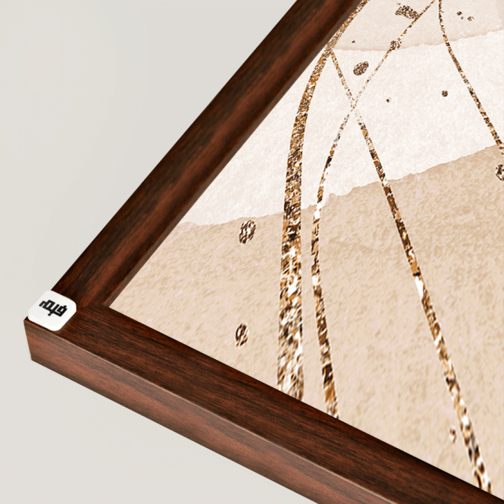 لوحة فنية جدارية كانفس ، أشكال - تدرجات البيج والبني