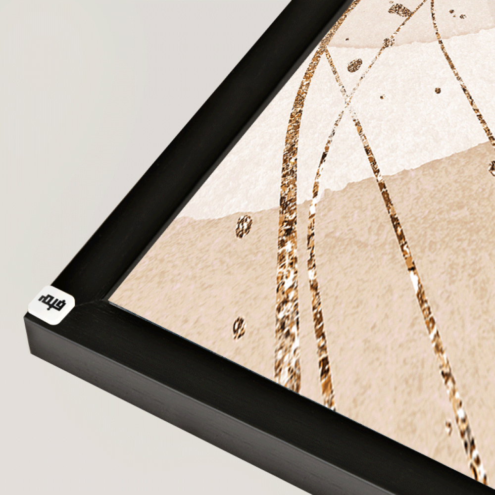 لوحة فنية جدارية كانفس ، أشكال - تدرجات البيج والبني