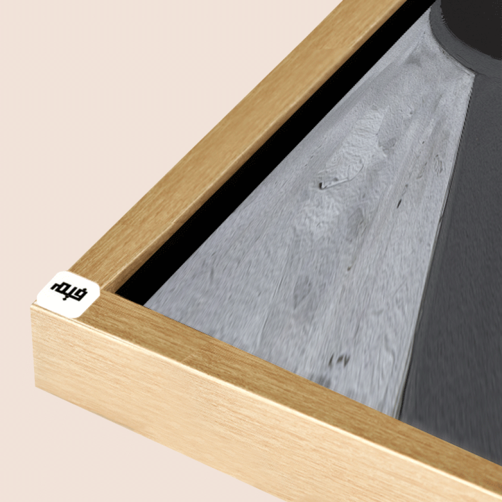 لوحة جدارية كانفس ، أشكال هندسية متداخلة - تدرجات الرمادي مع البيج والأبيض