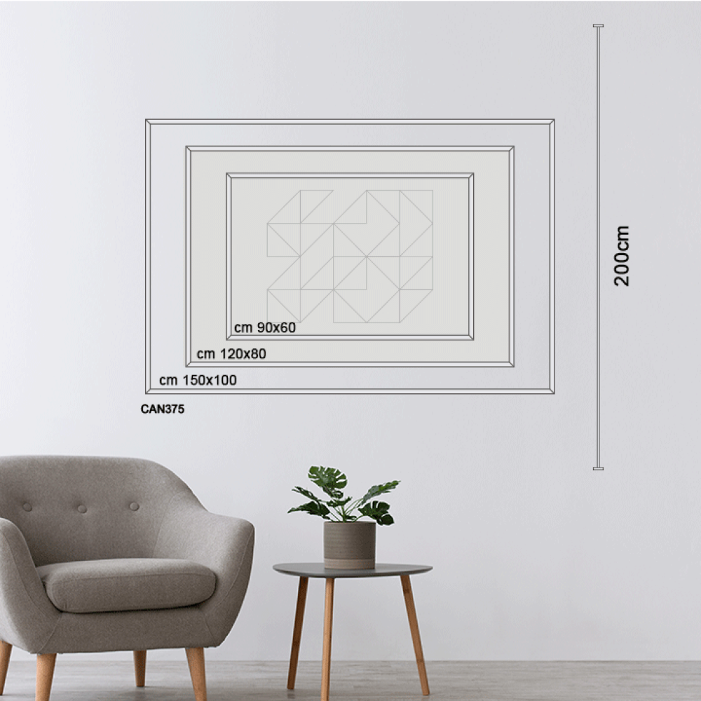 لوحة جدارية كانفس أشخاص تدرجات الذهبي مع البيج والأسود