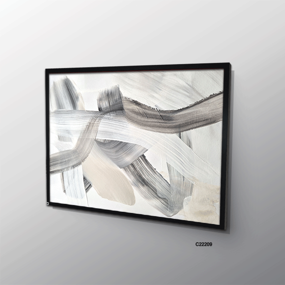 لوحة فنية جدارية كانفس ، دمج ألوان - تدرجات البيج والبني مع الرمادي والأبيض