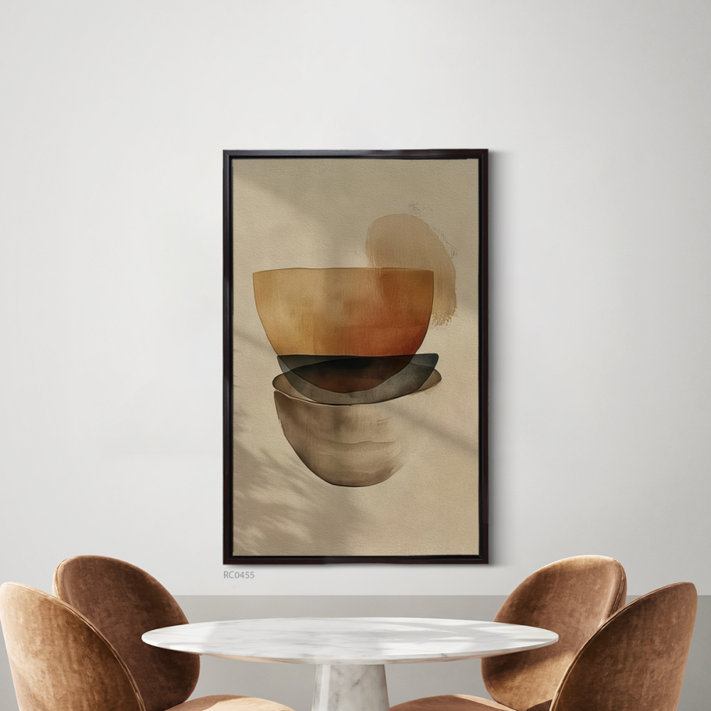 لوحة جدارية كانفس بتصميم اكواب بطابع الوان مائية