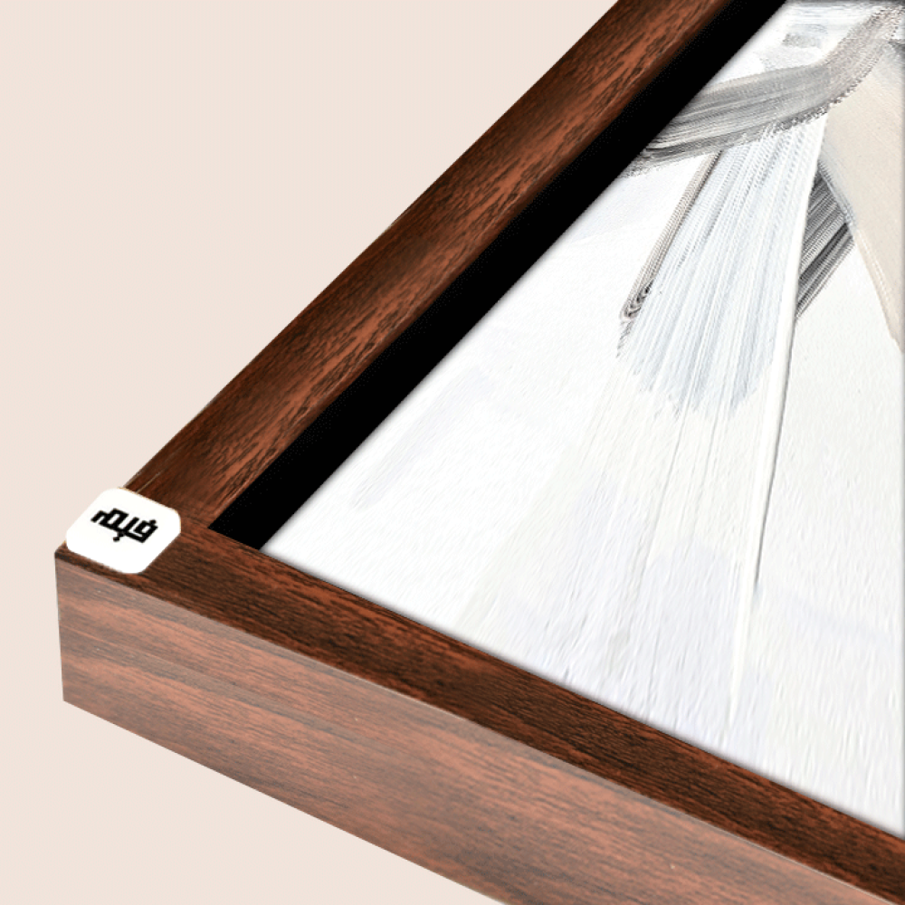 لوحة فنية جدارية كانفس ، دمج ألوان - تدرجات البيج والبني مع الرمادي والأبيض