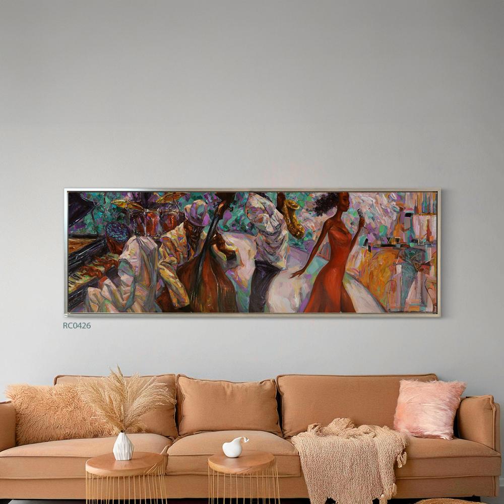 لوحة جدارية كانفس تصور اشخاص يعزفون في حفلة غنائية