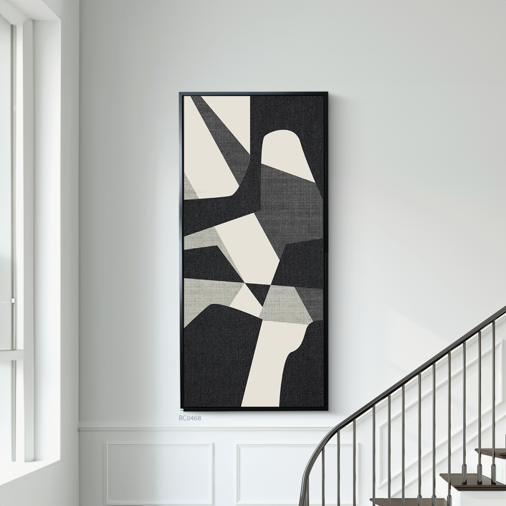 لوحة جدارية كانفس اشكال وخطوط متداخلة