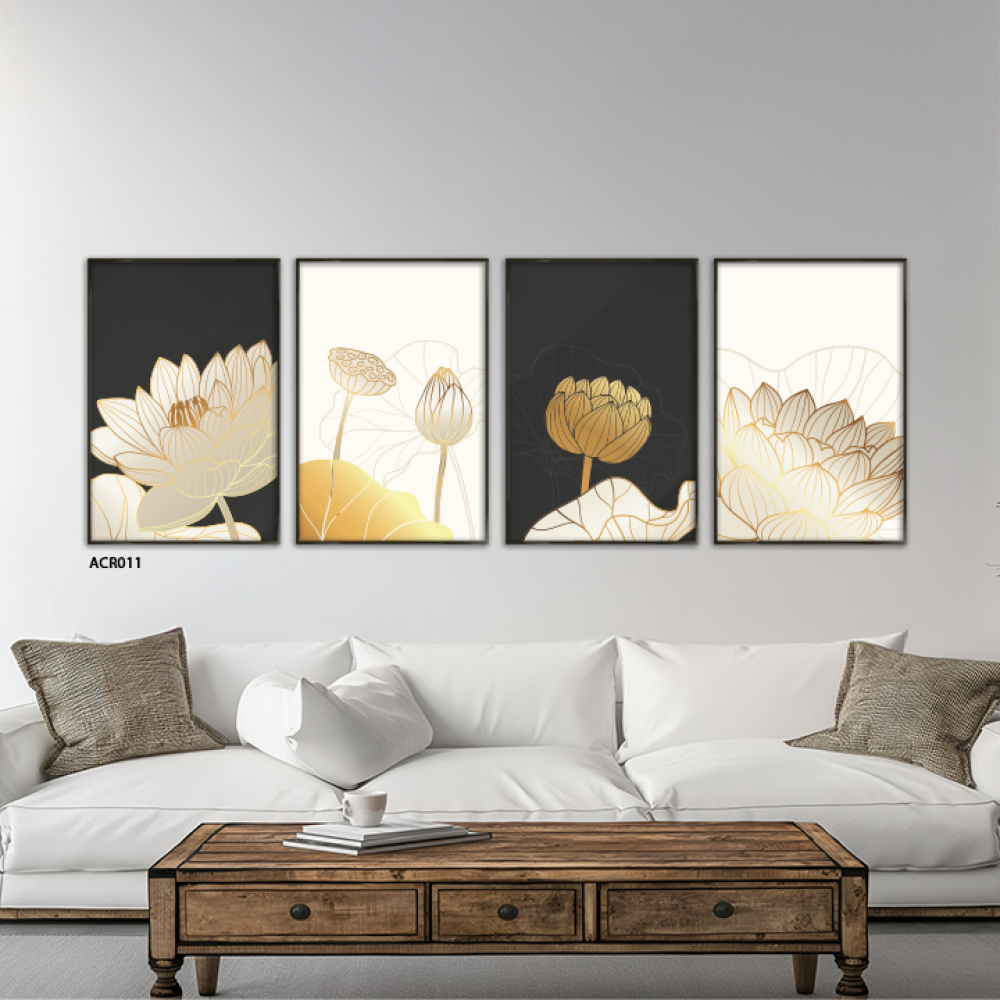 Acrylic wall painting of flowers