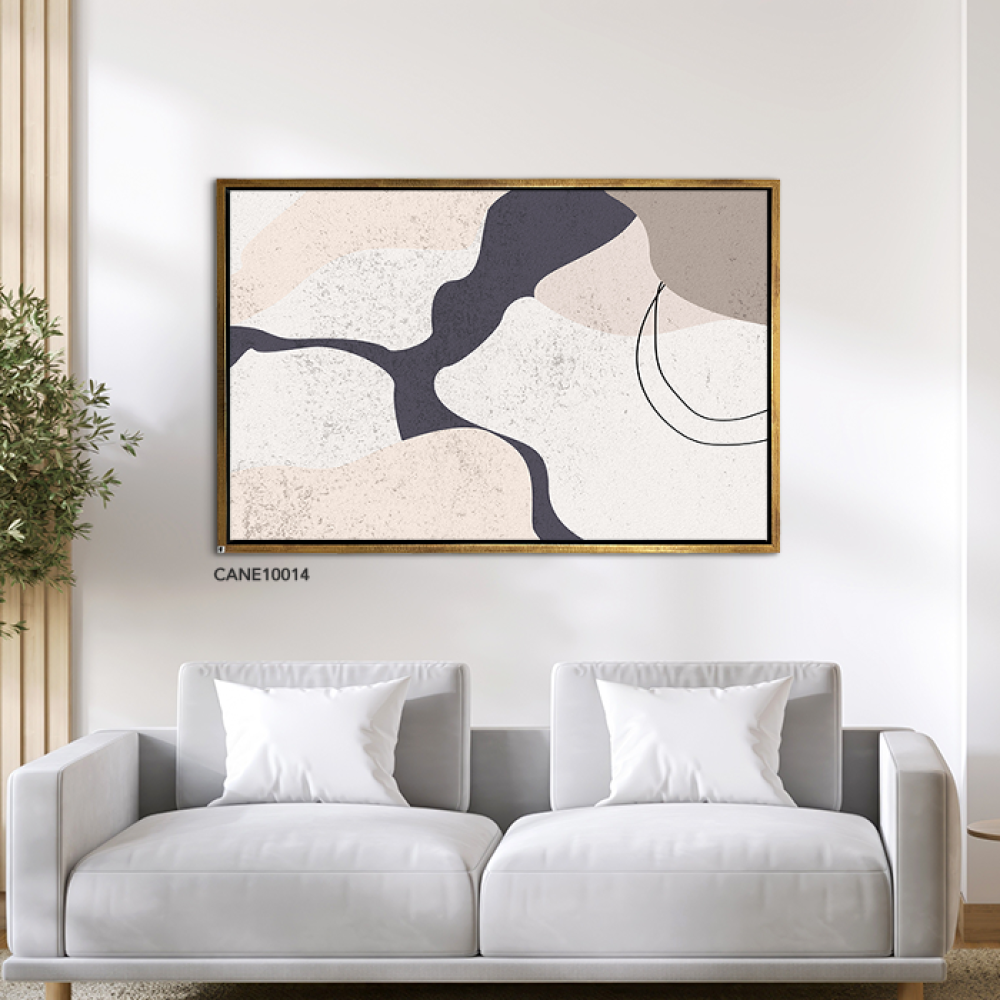 Beige bohemian canvas wall art