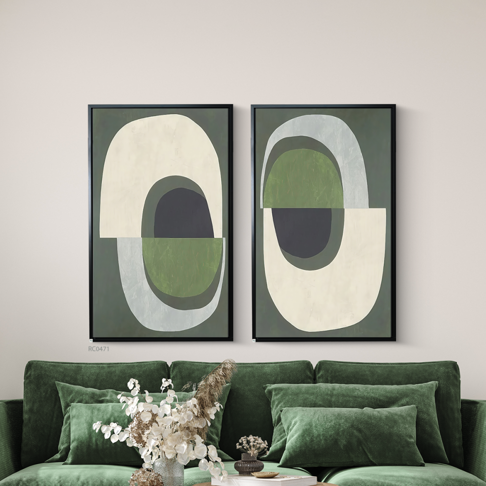 لوحة جدارية كانفس اشكال هندسية متداخلة