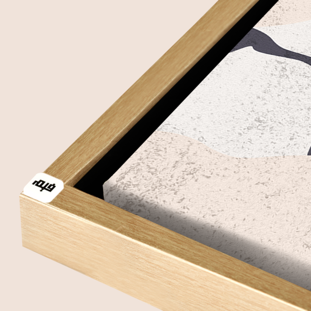 Beige bohemian canvas wall art