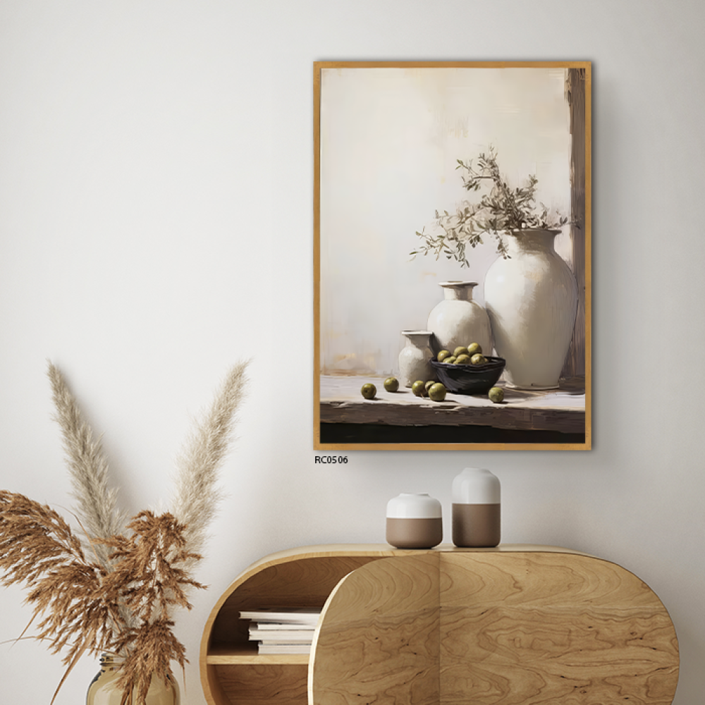 لوحة جدارية ثلاث فخارات باحجام مختلفة