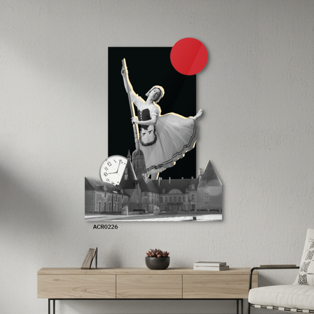 لوحة فنية جميلة تجمع بين عناصر متعددة