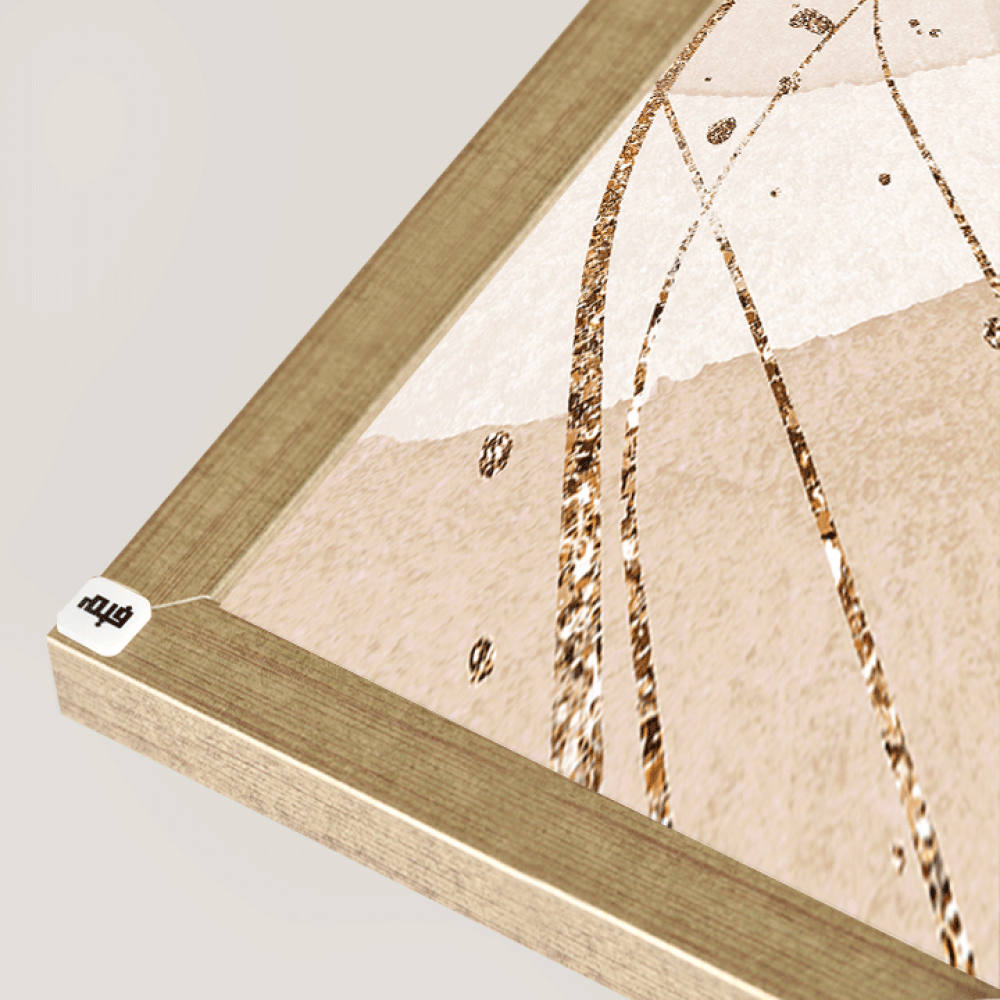 لوحة فنية جدارية كانفس ، أشكال - تدرجات البيج والبني