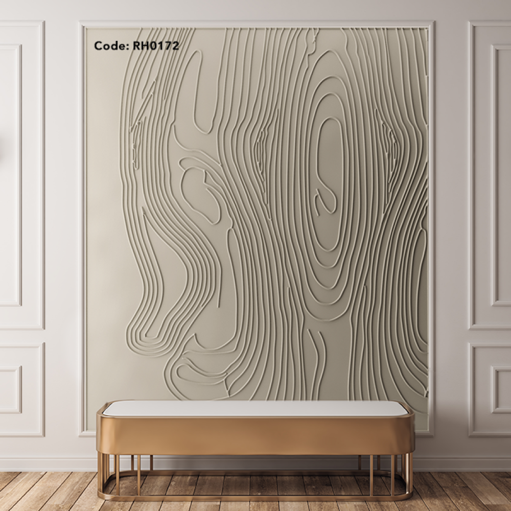 جدارية خشبية بتصميم لخطوط متشابكة