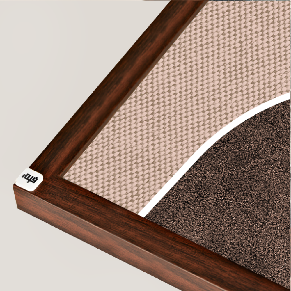 لوحة  جدارية كانفس أشكال تدرجات بني وبيج وأبيض