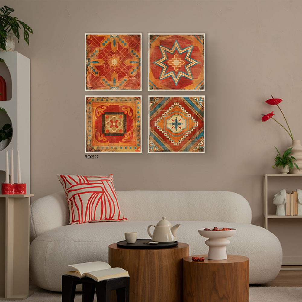 لوحات جدارية كانفس زخارف هندسية