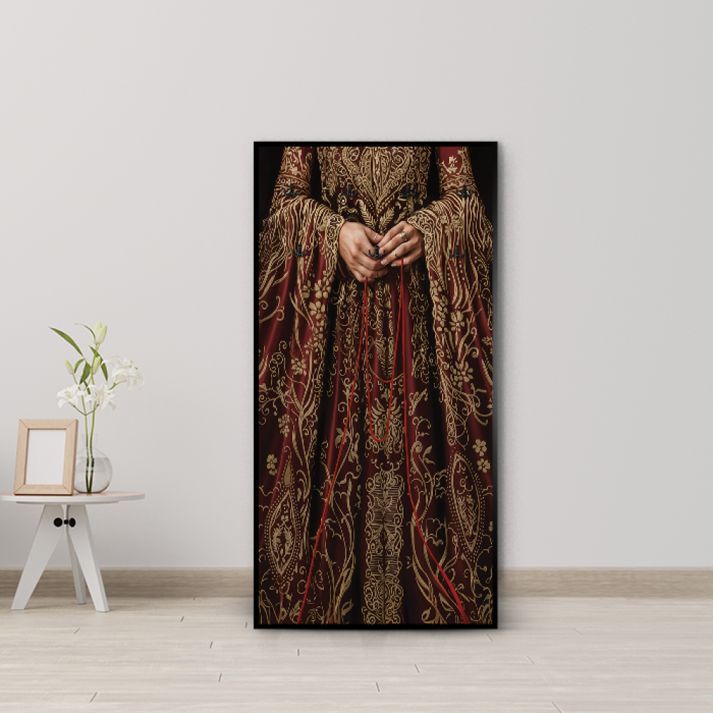 لوحة جدارية كانفس مزودة بعلاقات معدنية