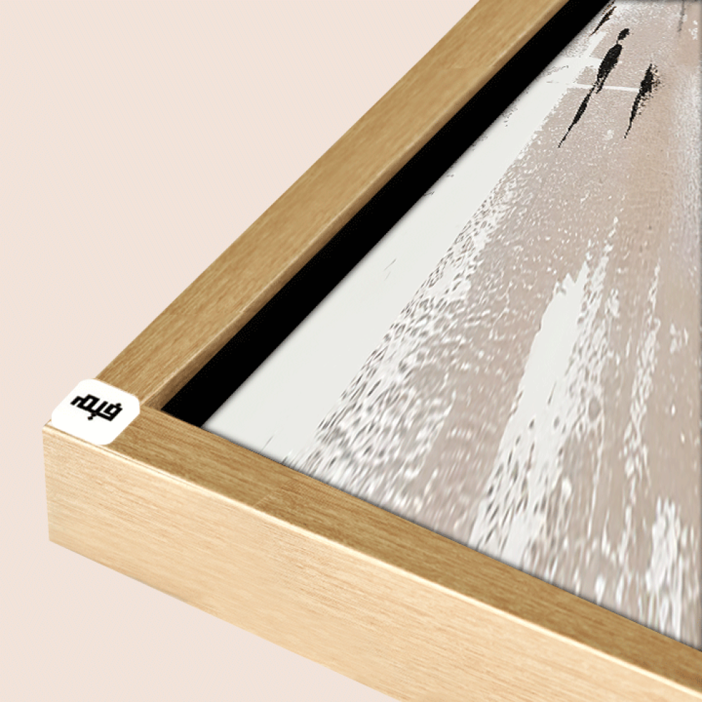 لوحة جدارية كانفس أشخاص تدرجات الذهبي مع البيج والأسود