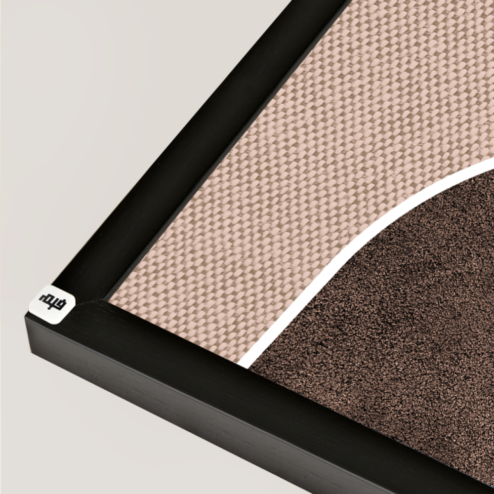 لوحة  جدارية كانفس أشكال تدرجات بني وبيج وأبيض