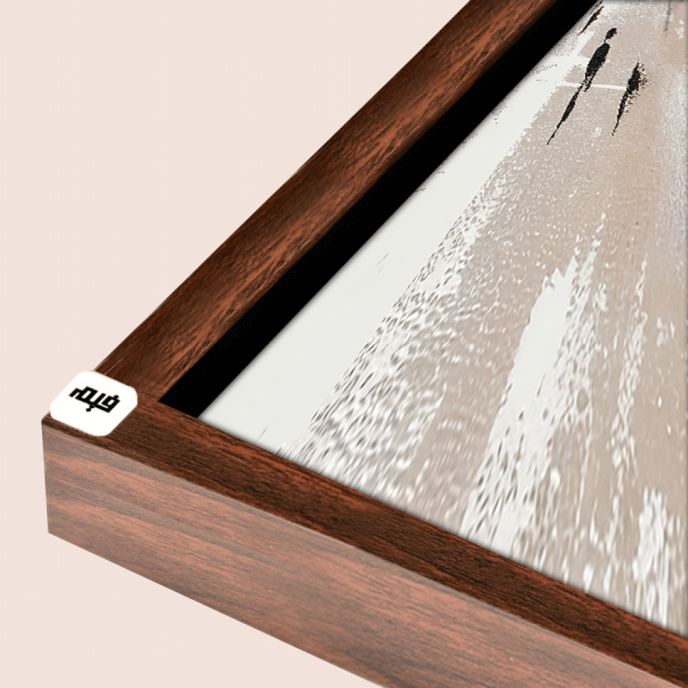 لوحة جدارية كانفس أشخاص تدرجات الذهبي مع البيج والأسود