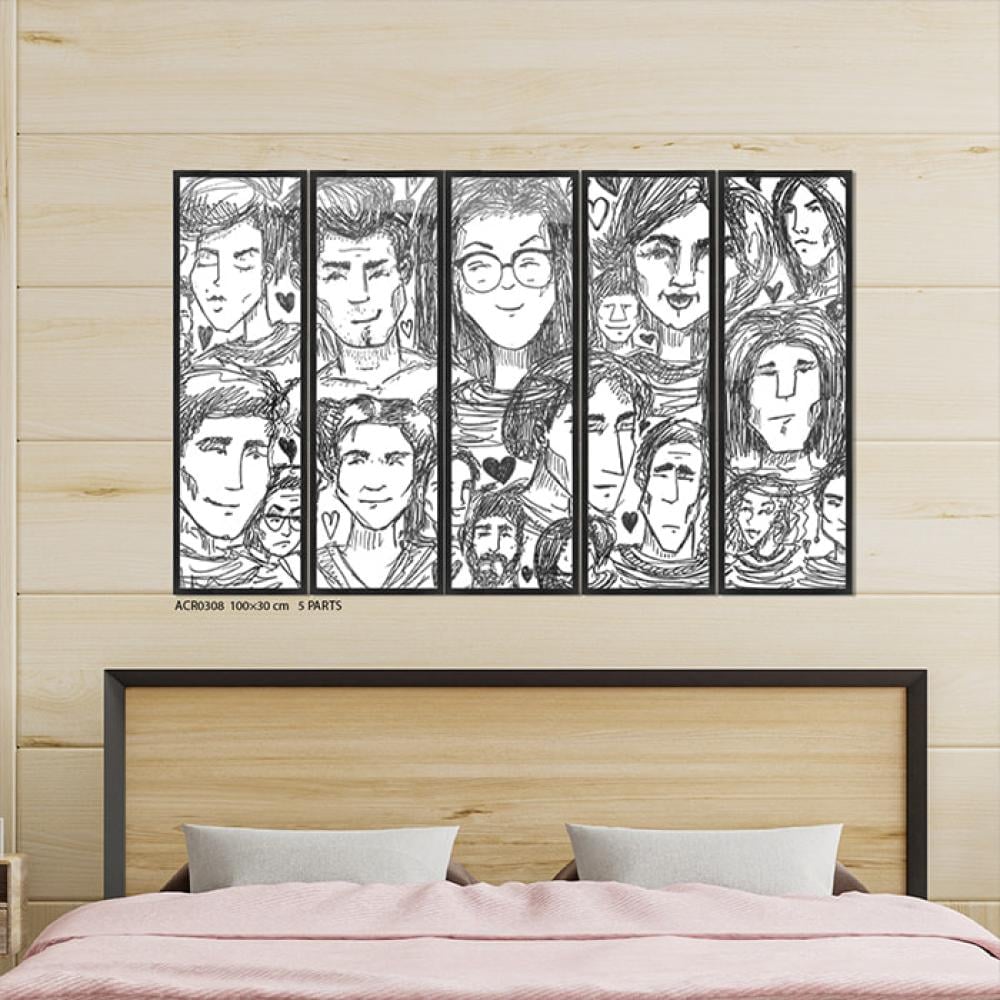 لوحة أكريليك وجوه ورسومات - لوحات اكريليك - لوحات - فيم ستور - famesto