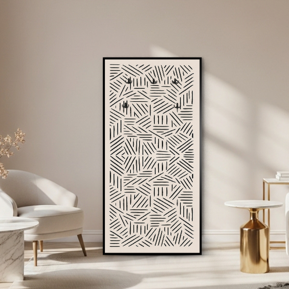 لوحة جدارية كانفس مزودة بعلاقات معدنية