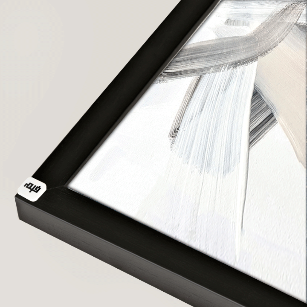 لوحة فنية جدارية كانفس ، دمج ألوان - تدرجات البيج والبني مع الرمادي والأبيض