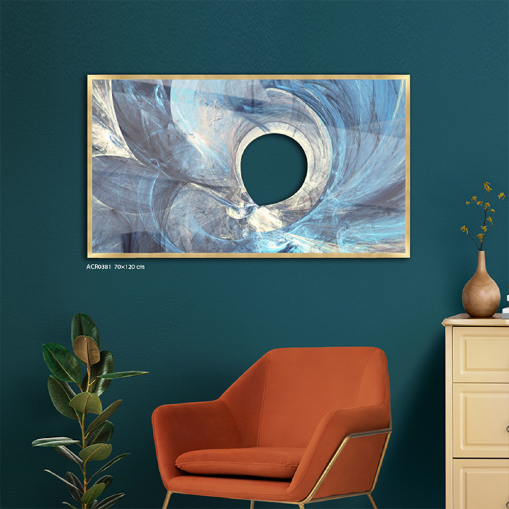 لوحة اكريليك دوامة تشبه الموج - لوحات اكريليك - فيم ستور - famestore